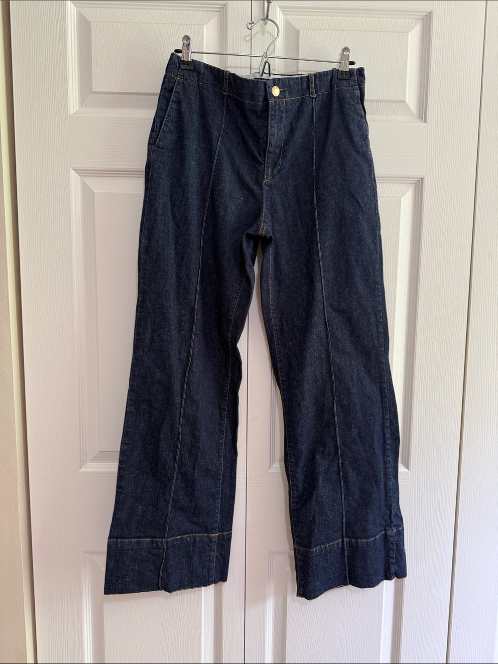 Zara Dark Blue Wide Leg Jeans